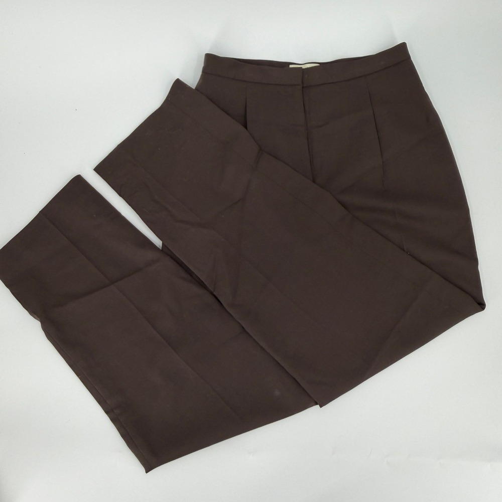 Valerie Stevens Trousers Dress Pants 90s Vintage‎ Women Size 4 Brown Wool Blend